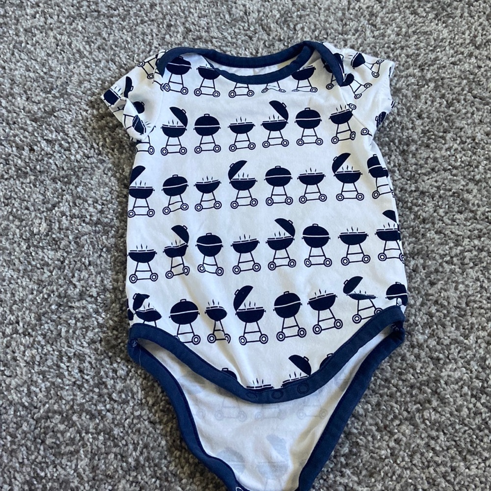 Navy white onesie